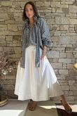 Nonni Gingham Poet Blouse Navy